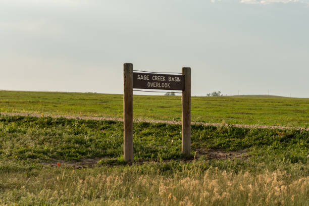 istock Sage Creek Basin Overlook Sign 1124560554