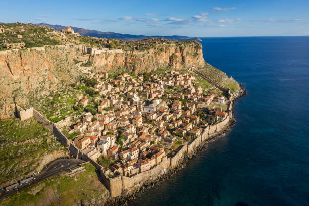 istock Greece. Old fortified town on an island 1124560558