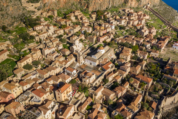 istock Greece. Old fortified town on an island 1124561014