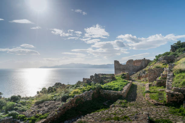 istock Greece. Old fortified town on an island 1124562795