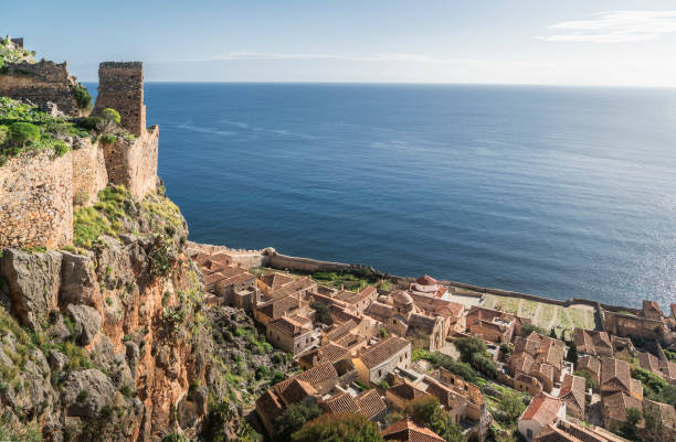 istock Greece. Old fortified town on an island 1124562850