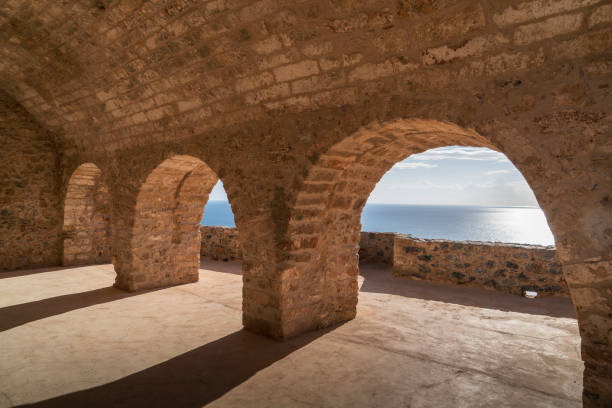 istock Greece. Old fortified town on an island 1124562908
