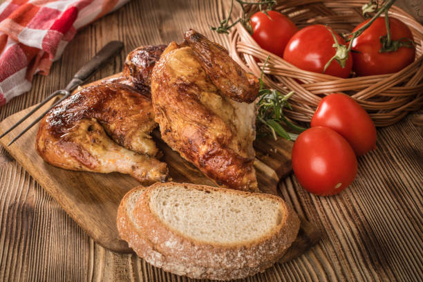 istock Pieces of roast chicken. 1124564503