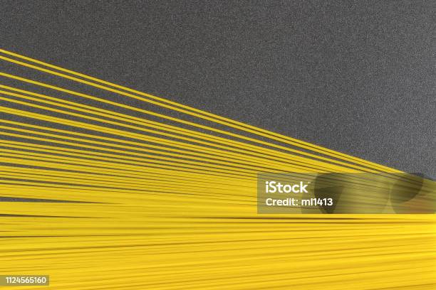 Spaghetti On Grey Background Stock Photo - Download Image Now - Abstract, Carbohydrate - Food Type, Cereal Plant