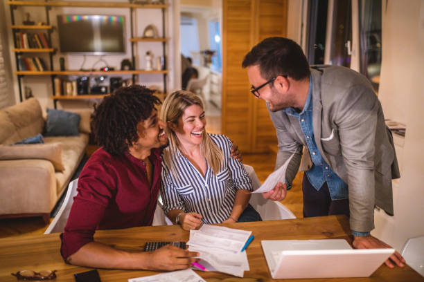 istock Three coworkers working together from their home office 1124566810