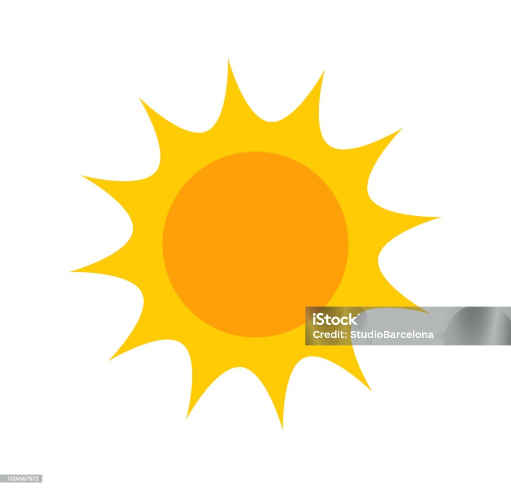 Cute Flat Sun Icon Stock Illustration - Download Image Now - Sunlight, Sun,  Icon - iStock