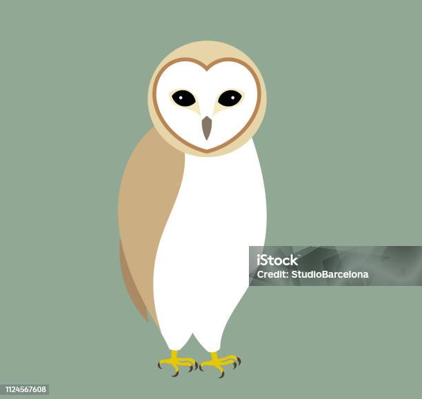 The Barn Owl Stock Illustration - Download Image Now - Barn Owl, Cartoon, Illustration