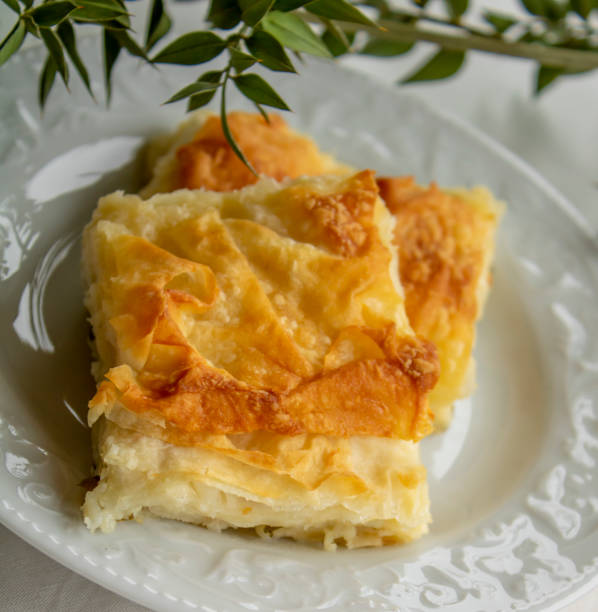 istock Turkish borek with cheese and parsley. Traditional food. 1124570868
