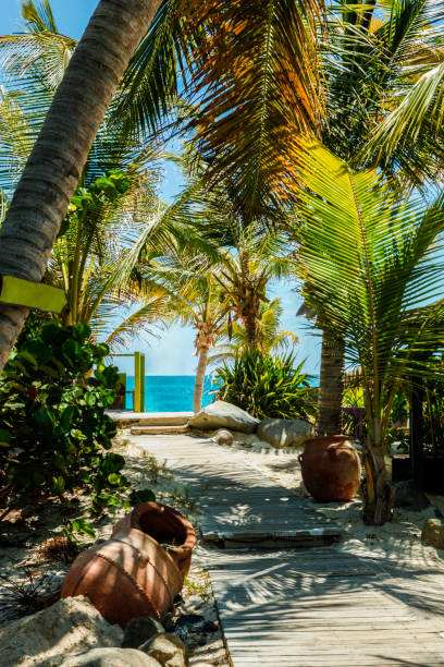 Beach entrance at Saint Martin