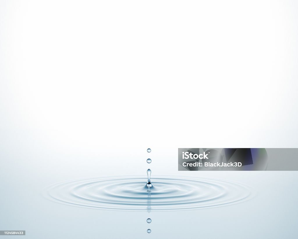 Pure Water Splash Concept. 3D Render Water Stock Photo