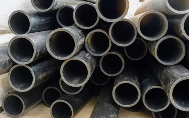 Photo of HDPE pipes.