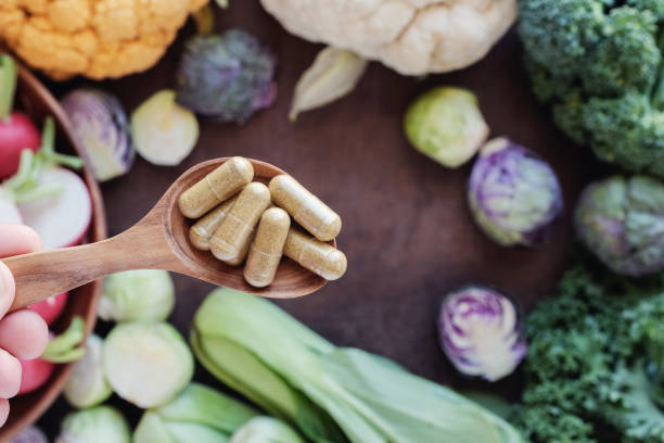 istock cruciferous vegetables capsules, dietary supplements for healthy 1124596473