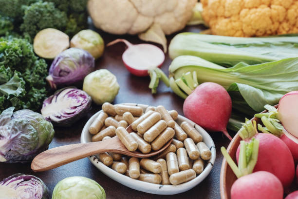 istock cruciferous vegetables capsules, dietary supplements for healthy 1124596534