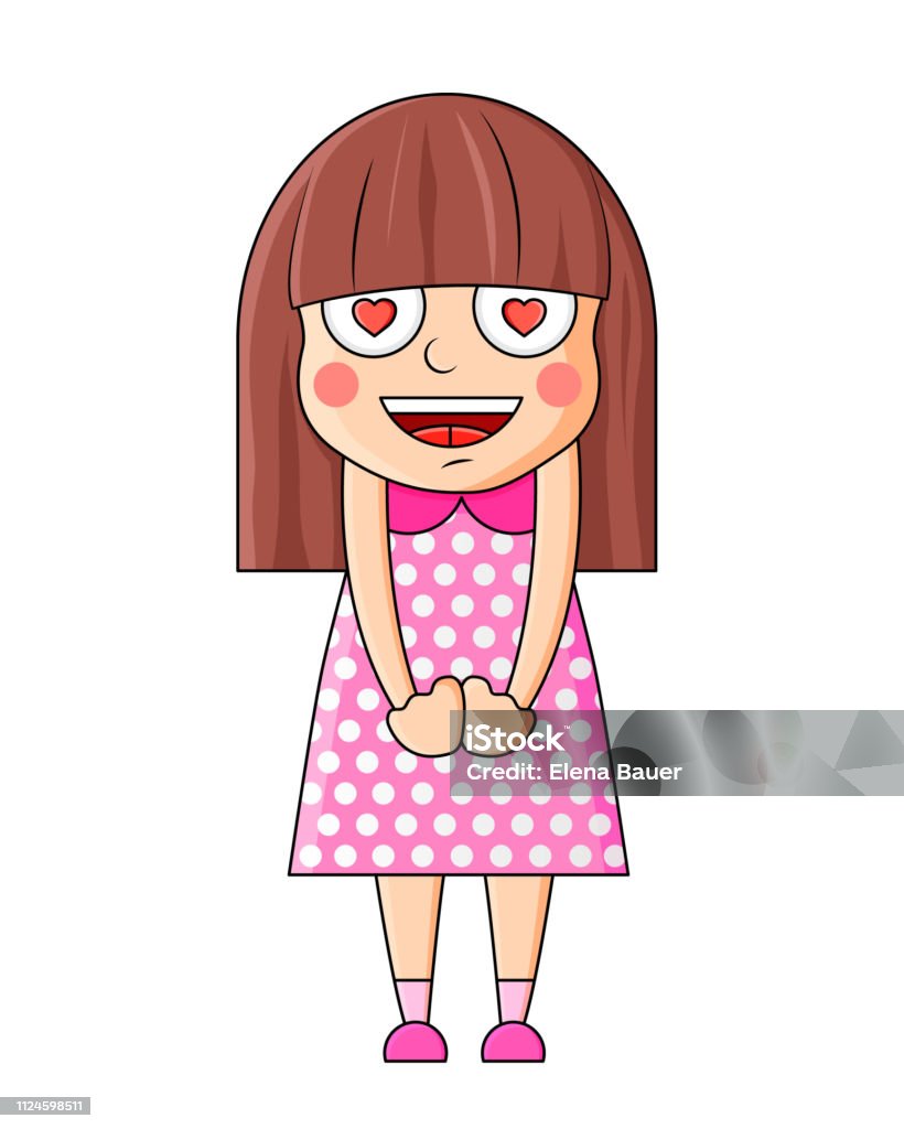 Cute Cartoon Girl With Love In Eyes Stock Illustration - Download Image Now - Anthropomorphic Smiley Face, Art, Baby - Human Age - iStock Cute Cartoon Girl With Love In Eyes Stock Illustration - Download Image Now - Anthropomorphic Smiley Face, Art, Baby - Human Age - iStock