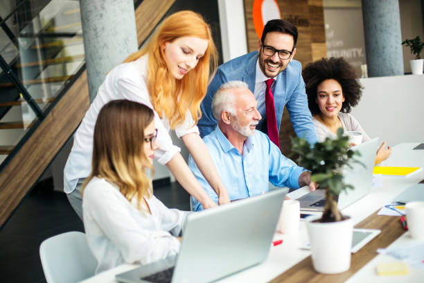 istock Group of colleagues brainstorming 1124600035