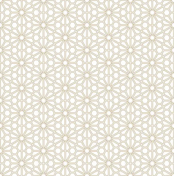 Vector illustration of Seamless geometric pattern based on Japanese ornament Kumiko
