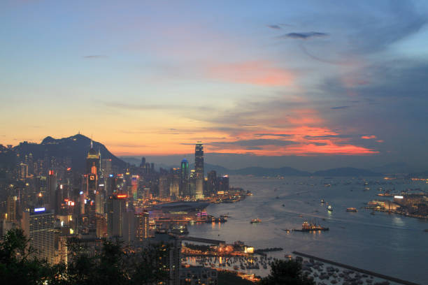 istock Victoria Harbour view from the Braemar Hill 1124609596
