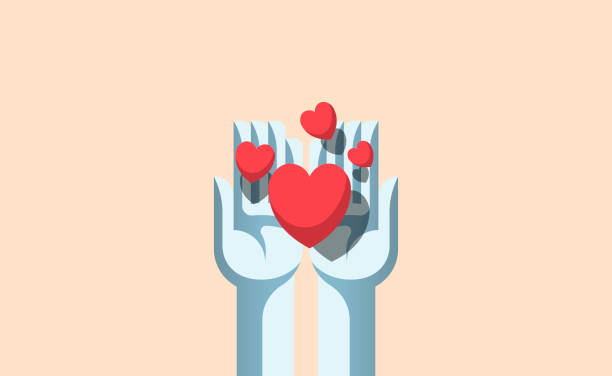 Share your love Hands sharing the love illustration community outreach illustrations stock illustrations