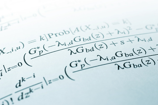 Close-up of mathematics formula.