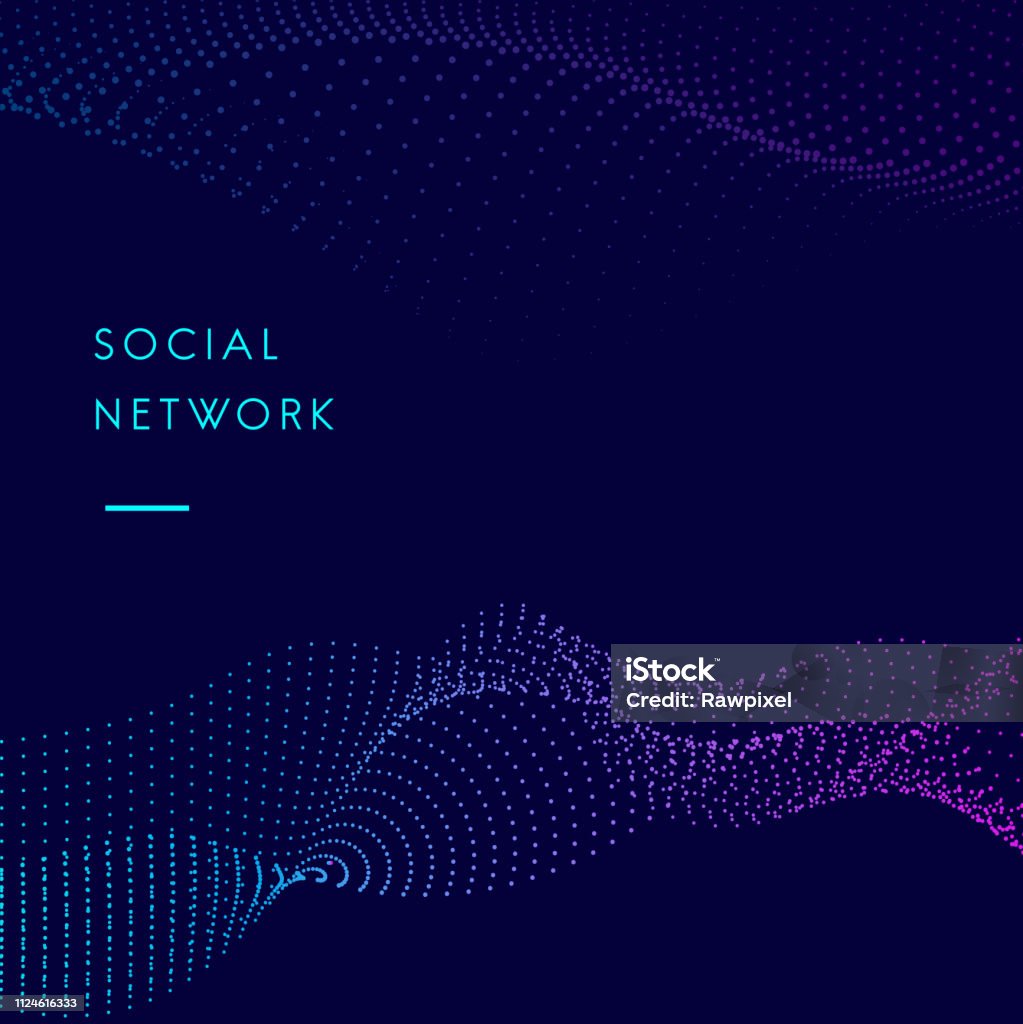 Vector Data Wave Data Visualization Particle Dynamic Wave Pattern Vector Stock ...