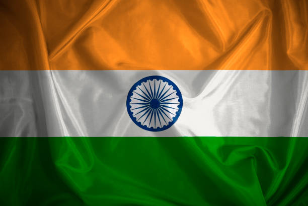 istock Indian flag on the cloth 1124620091