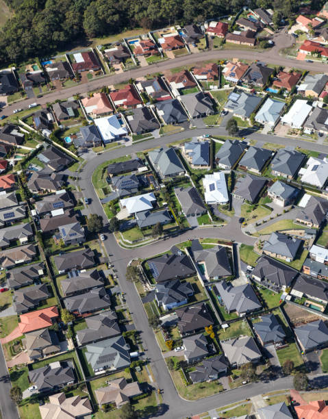 istock Urban development - Newcastle Australia - typical Australian residential suburb 1124620790