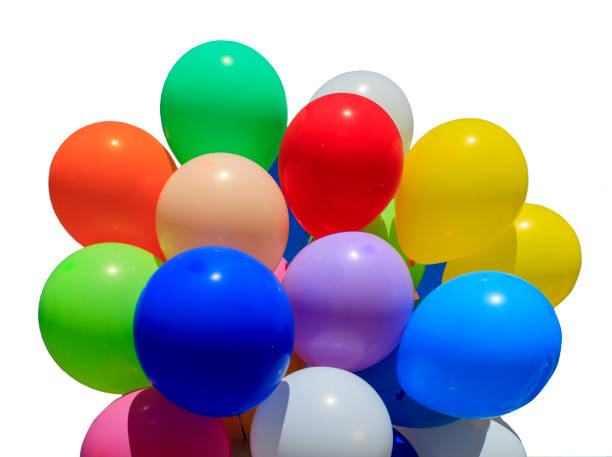 istock bright, colorful balls, copy space, isolated 1124621013