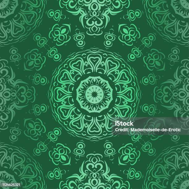 Design Using Green Color Floral Pattern Green Color Design For Design Background Paper Fashion ...