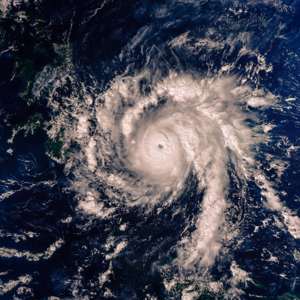 Hurricane, satellite view. The elements of this image furnished by NASA. Hurricane, satellite view. The elements of this image furnished by NASA. typhoon satellite stock pictures, royalty-free photos & images