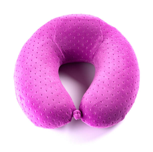 istock purple comfortable neck pillow on white background 1124628992