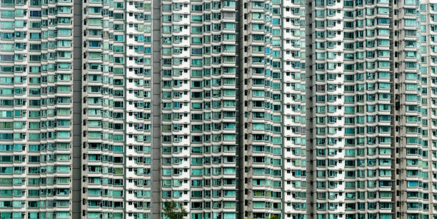 istock Modern apartment buildings facade background 1124630109
