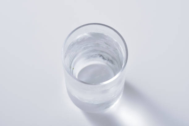 istock Water and ice that entered the glass 1124630849