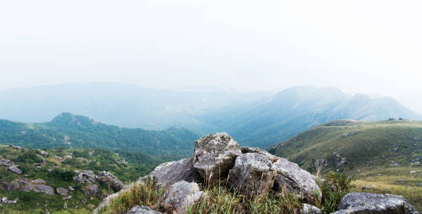 istock Misty mountain landscape in the morning 1124635413