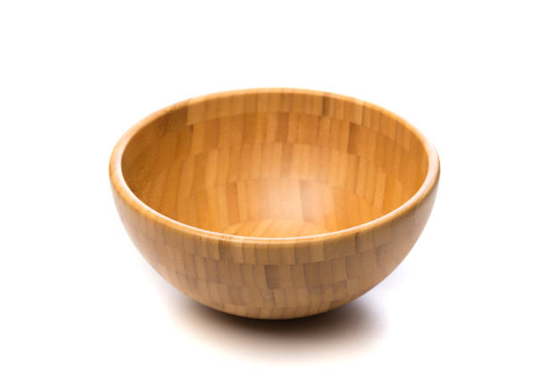 istock Wooden bowl isolated on white - Image 1124637007