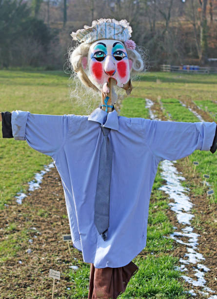 istock The Scarecrow In The Field 1124638078