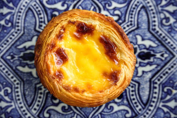 istock Portugal egg tart with azulejo 1124638083