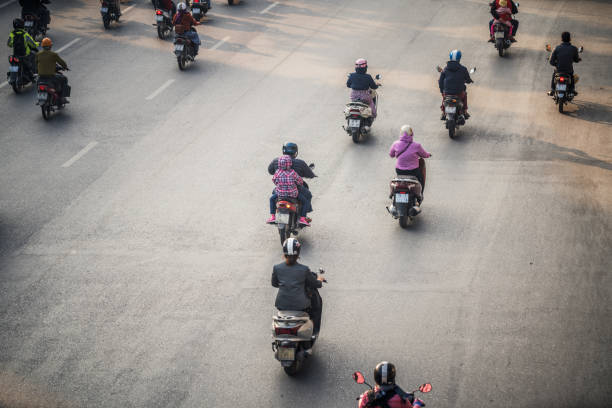 istock Road traffic in Hanoi, Vietnam 1124638268