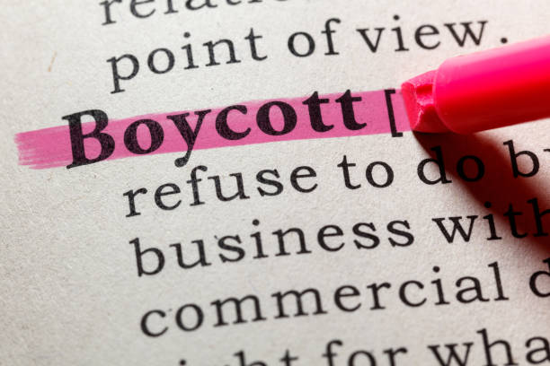 определение бойкота - boycott стоковые фото и изображения