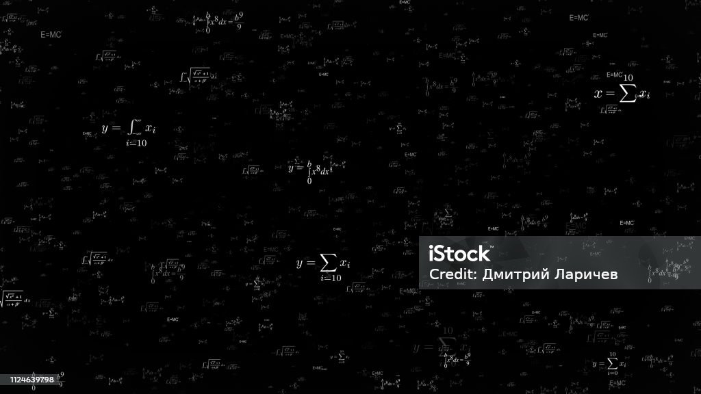 Machine Learning Math Formula Black Background Math Physics Formulas On Black Background Stock Photo - Download Image ...