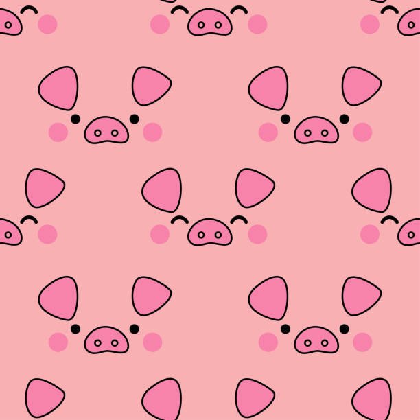 Ilustración de Cerdos Lindos Sin Fisuras Patrón De Fondo y más Vectores  Libres de Derechos de Cerdo - Cerdo, Cola - Parte del cuerpo animal, Alegre  - iStock