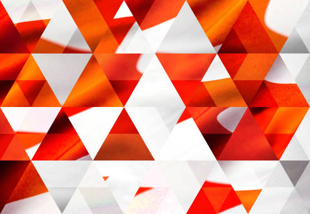 istock Abstract triangle mosaic background: Canadian flag 1124643719
