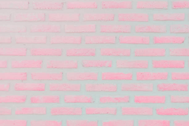 istock Pastal Pink and White brick wall texture background. 1124643889