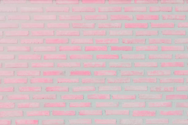 istock Pastal Pink and White brick wall texture background. 1124643891