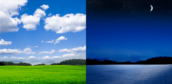 Day and Night Concept in Landscape