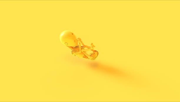 istock Yellow Futuristic Artificial Intelligence Embryo Baby 1124645129
