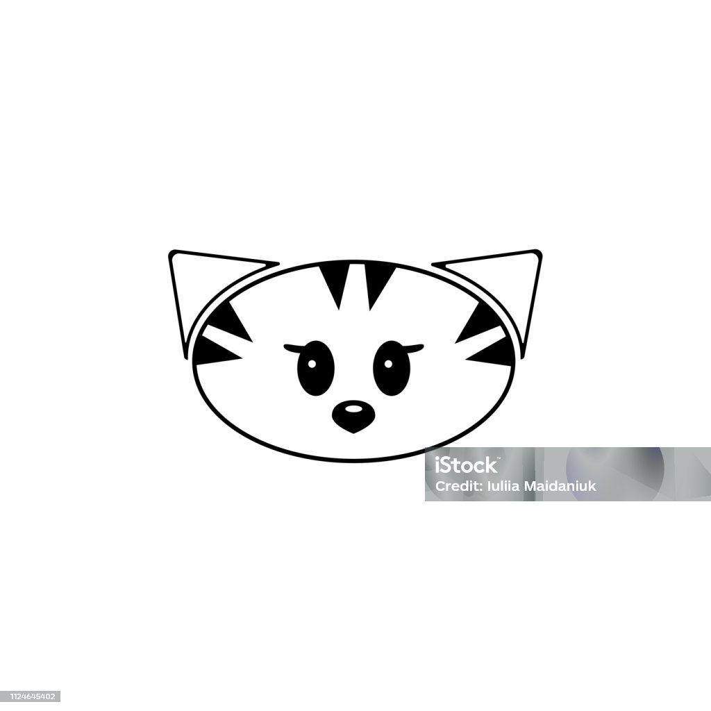 Cat icon vector on white background Abstract stock vector