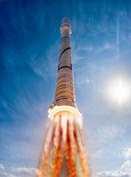 istock Spaceship launch. The elements of this image furnished by NASA. 1124647478