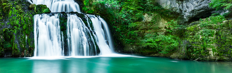 Waterfall with green water