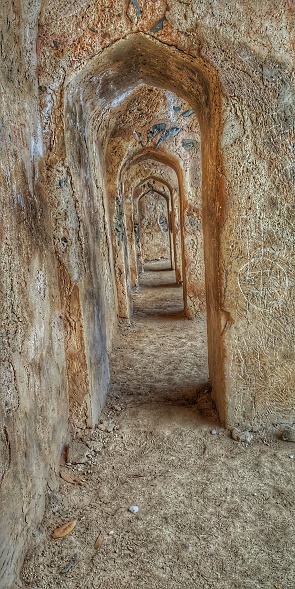A walking Corridor wall of pari Mehal