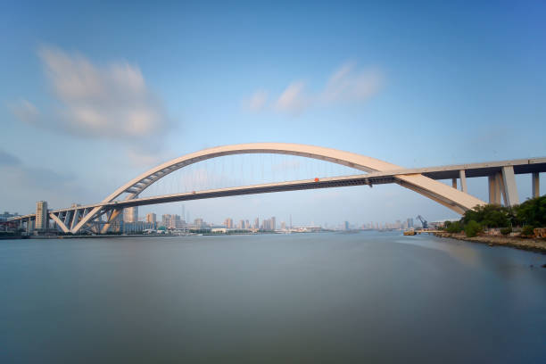 Shanghai Lupu Bridge stock photo